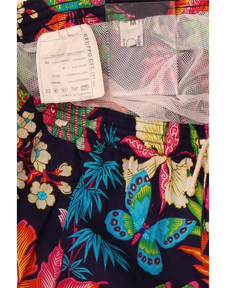 Ανδρικό αθλητικό σορτς Valentino, μεσαίο ναυτικό, φλοράλ βαμβακερό