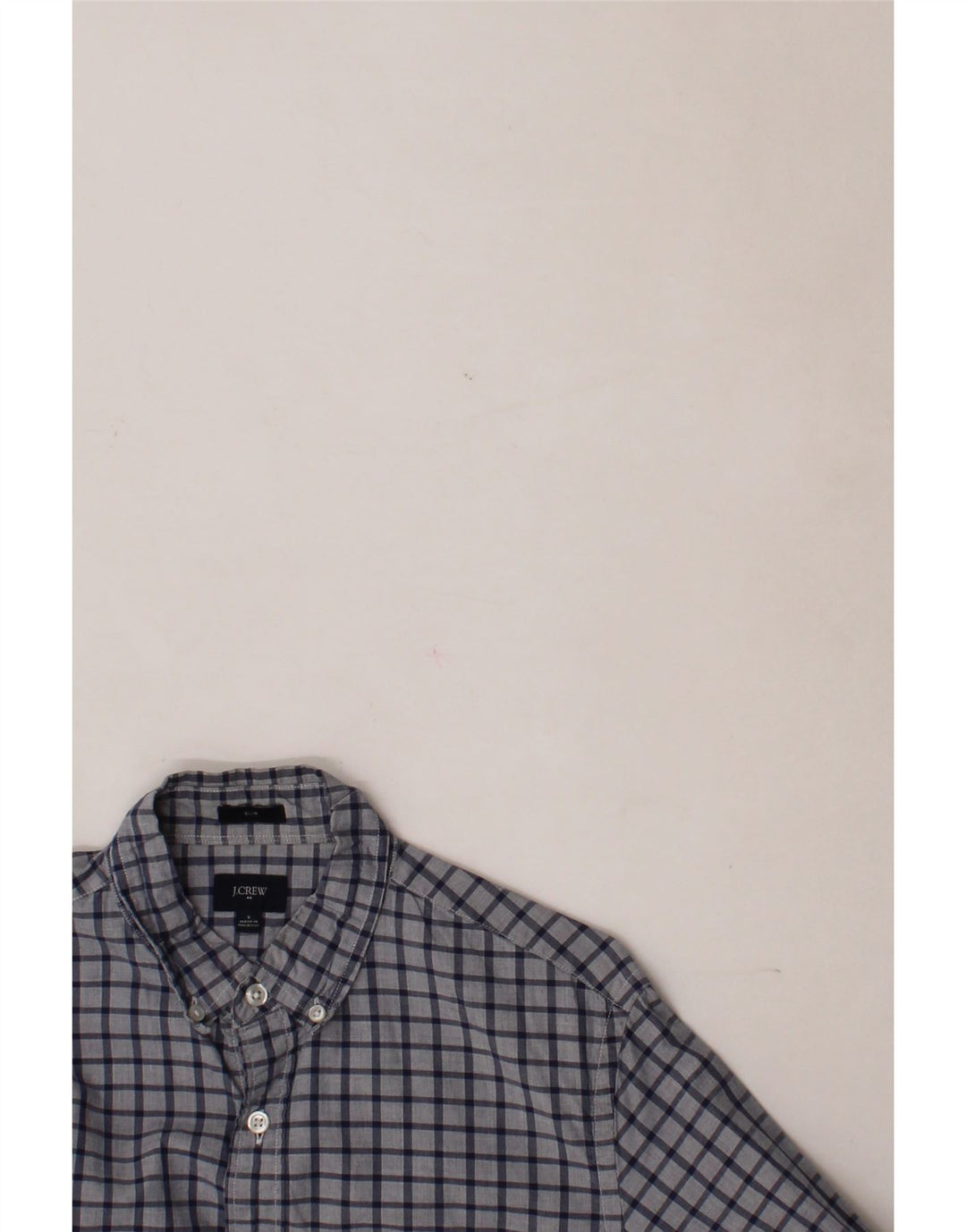 J. CREW Mens Slim Shirt Small Blue Check Cotton Vintage J. Crew and Second-Hand J. Crew from Messina Hembry 
