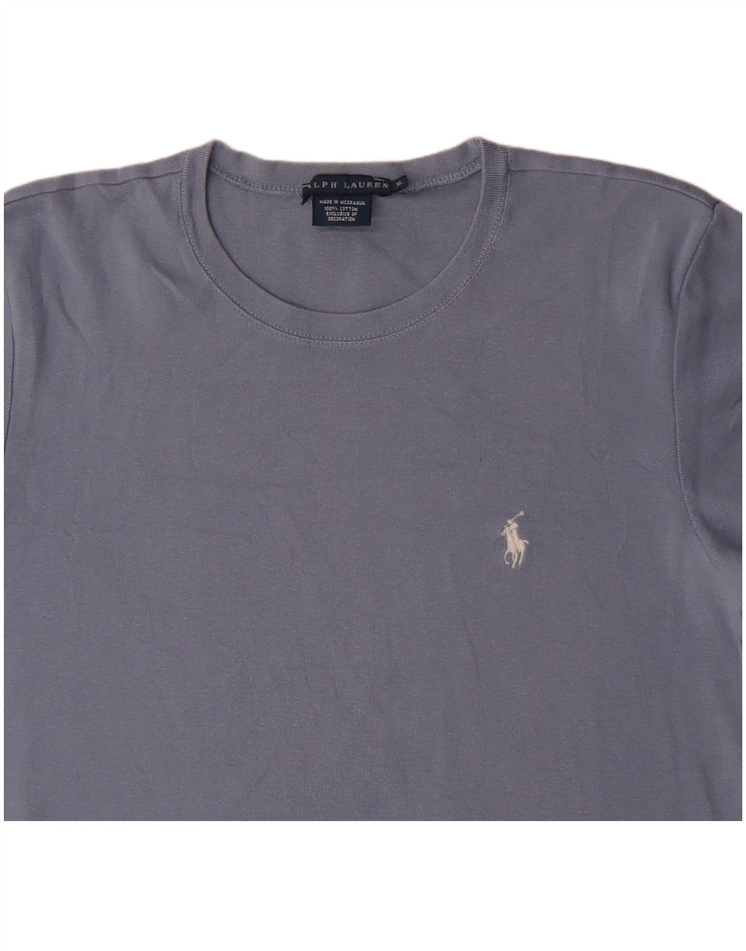 RALPH LAUREN Γυναικείο T-Shirt Top UK 18 XL Μπλε βαμβακερό