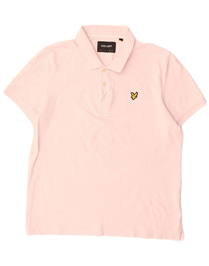 Ανδρικό πουκάμισο πόλο Lyle & Scott XL Ροζ βαμβακερό