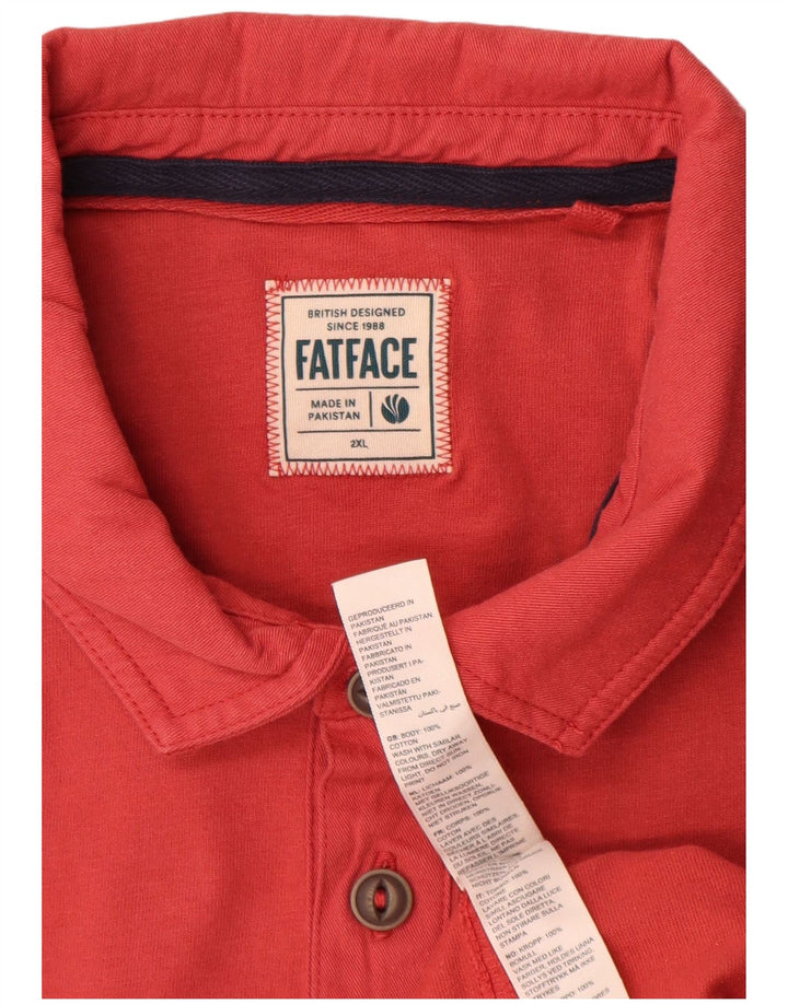 Fat Face Ανδρικό Πόλο Μπλουζάκι 2XL Κόκκινο βαμβακερό