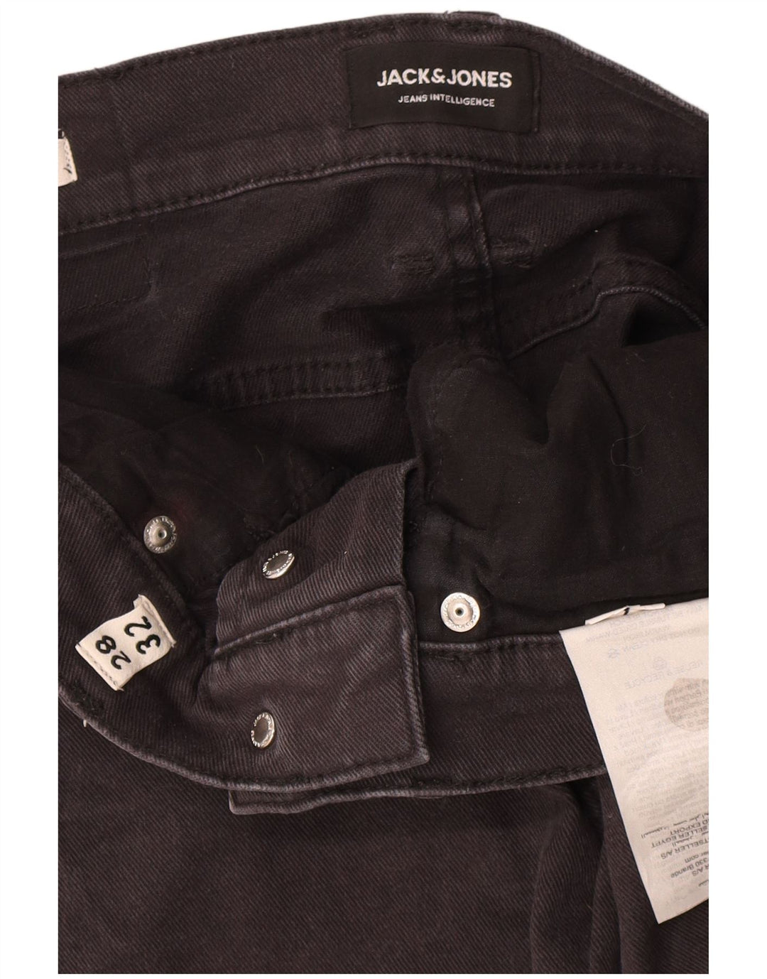 Jack & Jones Ανδρικό Slim Jeans W28 L27 Μαύρο βαμβακερό