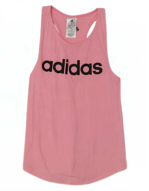 Adidas Γυναικείο Γραφικό Γιλέκο UK 4/6 XS Ροζ Βαμβακερό