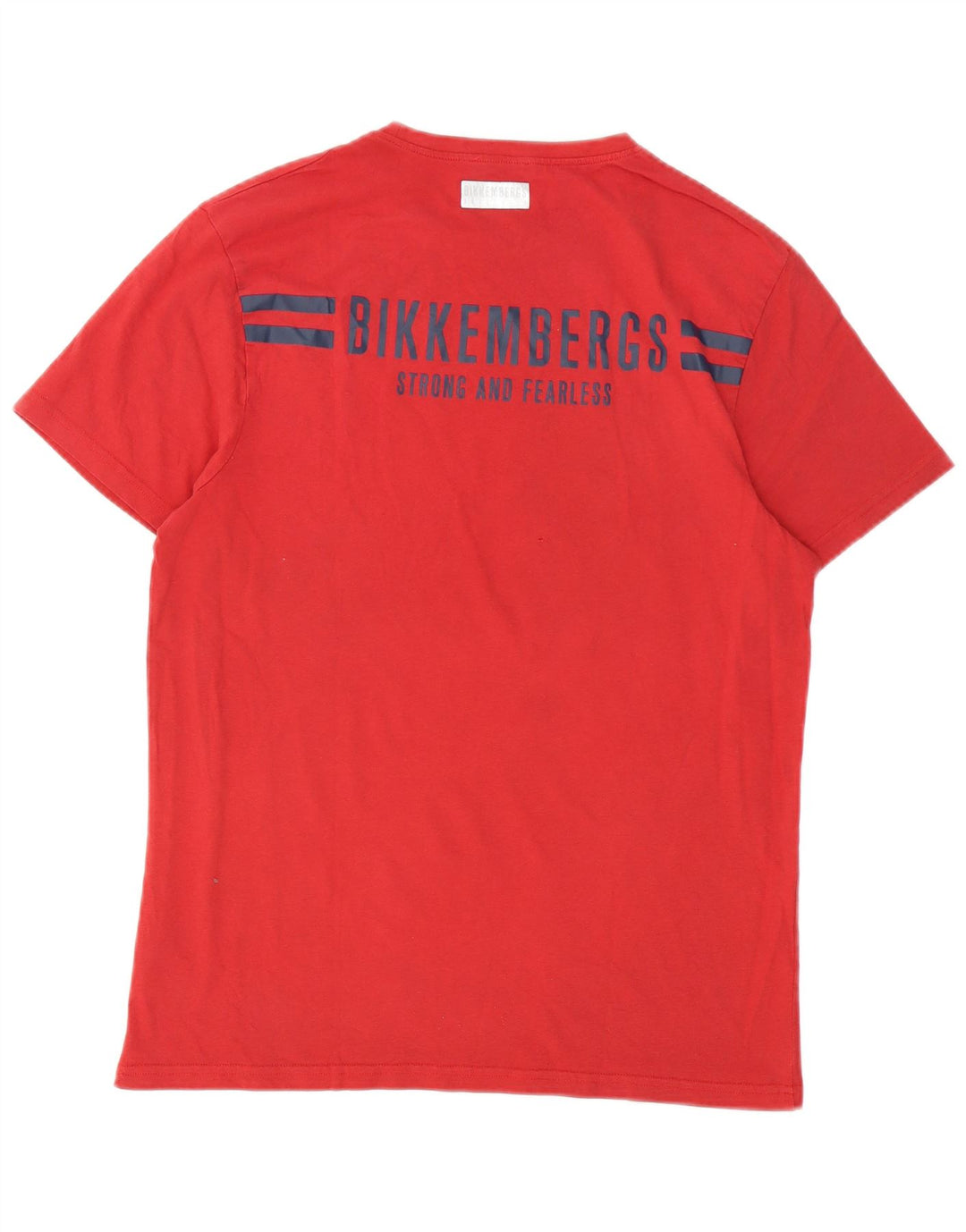 Ανδρικό γραφικό T-Shirt Bikkembergs Top μεγάλο κόκκινο βαμβακερό