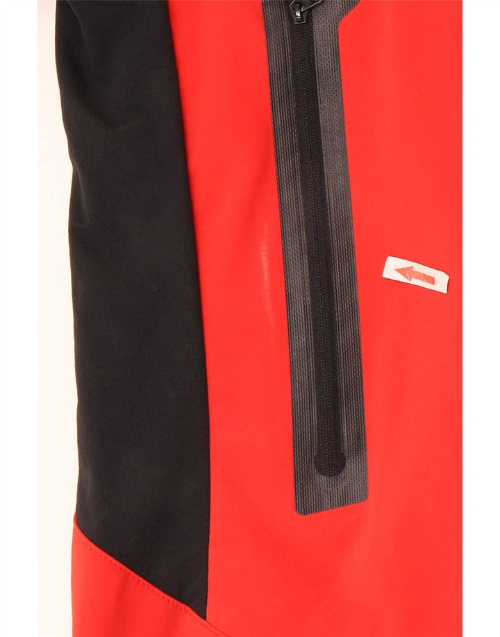 Jack Wolfskin Ανδρικό μπουφάν βροχής με κουκούλα UK 36/38 Μεσαίο κόκκινο χρώμα