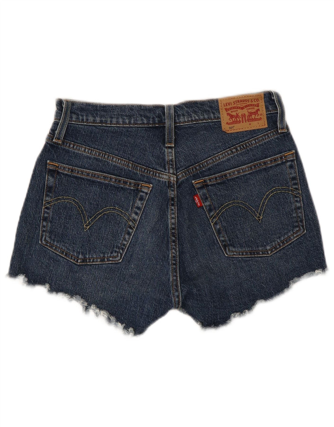 LEVI'S Womens 501 Distressed τζιν σορτς W26 μικρό μπλε βαμβακερό