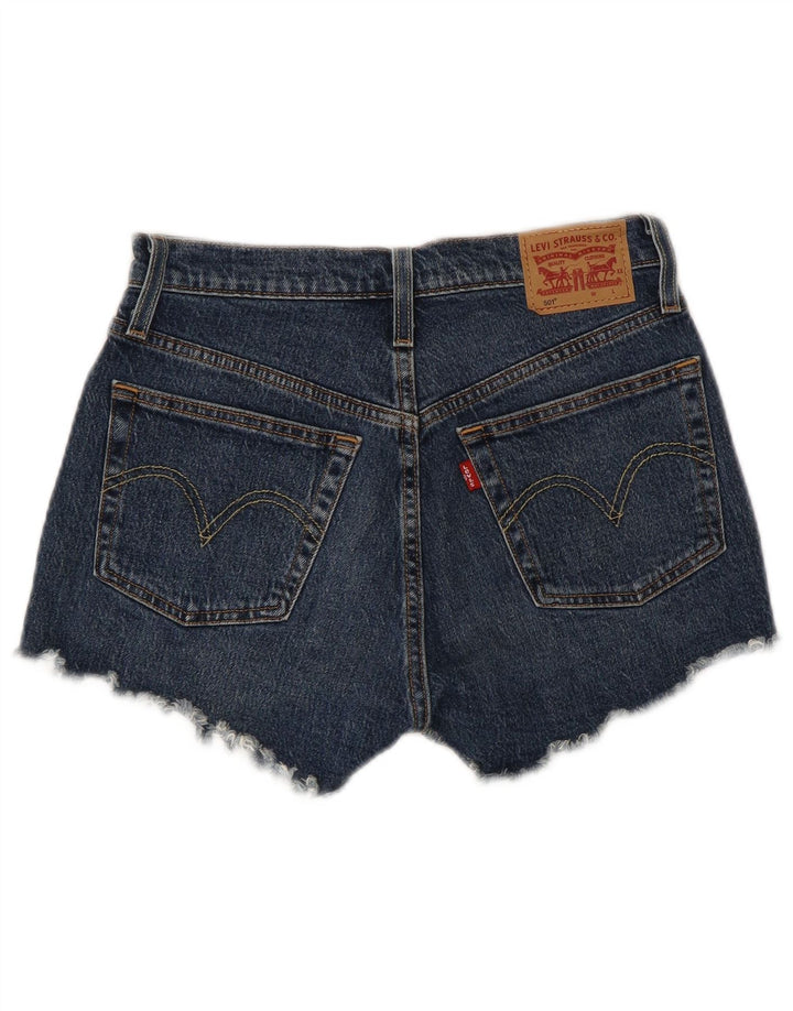 LEVI'S Womens 501 Distressed τζιν σορτς W26 μικρό μπλε βαμβακερό