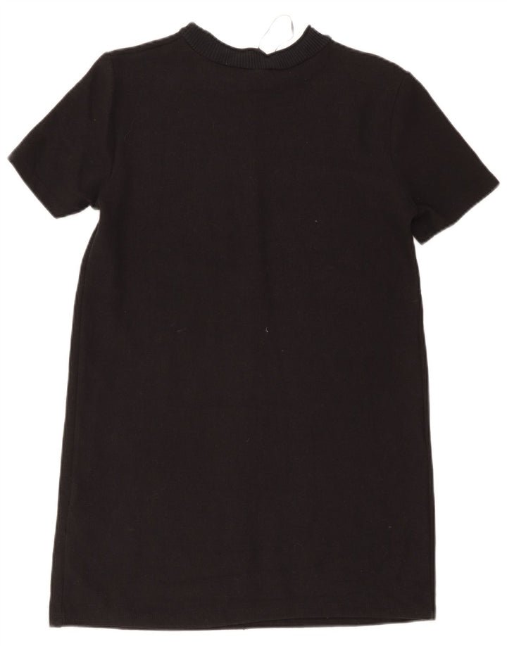 Zara Γυναικείο φόρεμα Shift UK 12 μεσαίο μαύρο βαμβακερό
