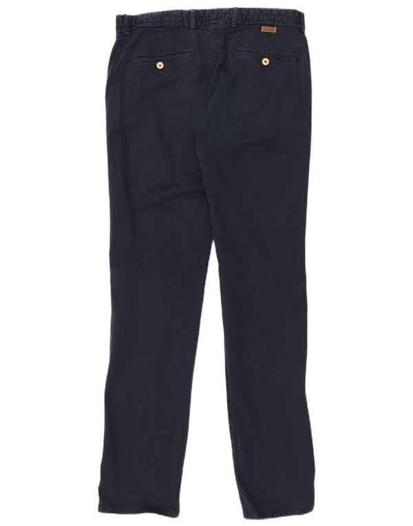 MASSIMO DUTTI Ανδρικό παντελόνι Chino με λεπτή εφαρμογή EU 42 Large W32 L34 Navy Blue