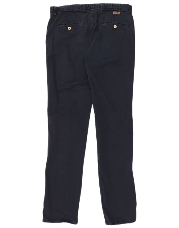 MASSIMO DUTTI Ανδρικό παντελόνι Chino με λεπτή εφαρμογή EU 42 Large W32 L34 Navy Blue