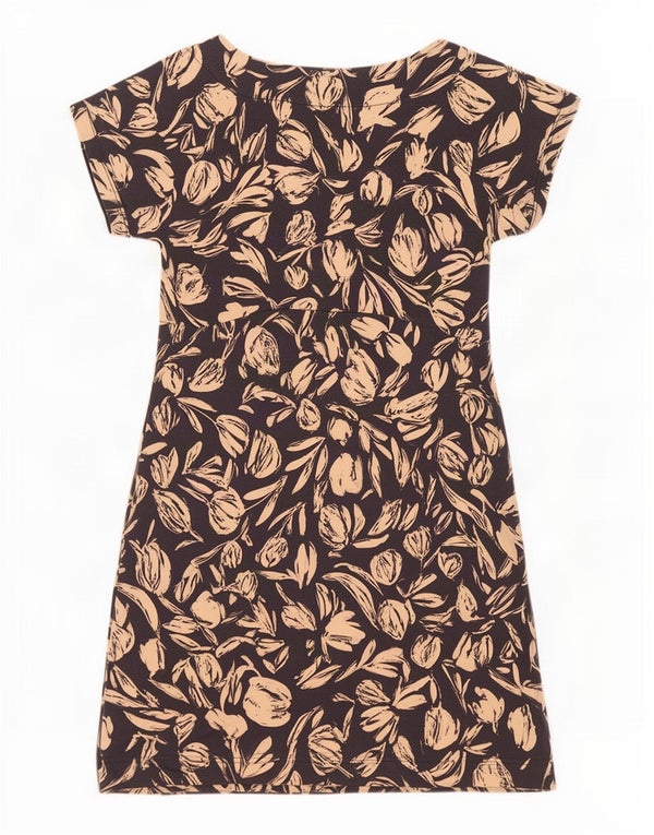 Weird Fish Γυναικείο φόρεμα A-Line UK 12 Medium Navy Blue Floral Βαμβακερό