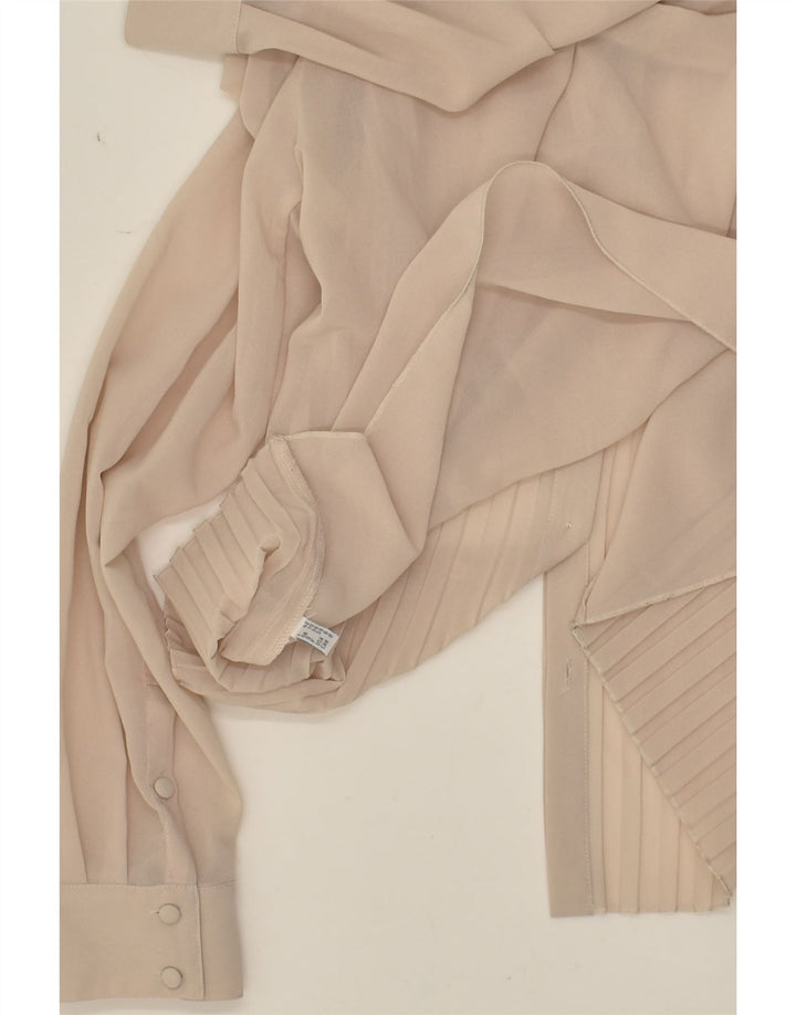 PINKO Γυναικεία Oversized See Through Shirt Μπλούζα UK 10 Small Beige