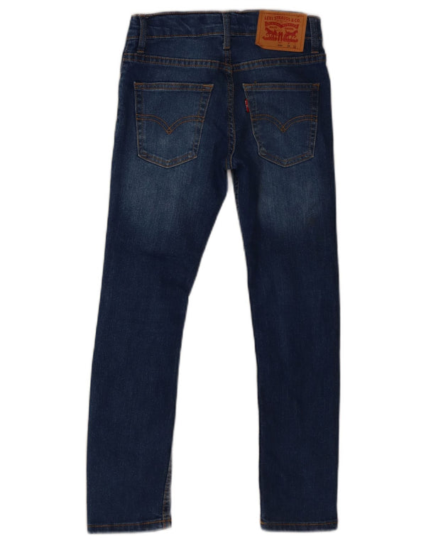 Levi's Boys 510 Distressed Skinny Jeans 7-8 ετών W24 L22 Blue Cotton