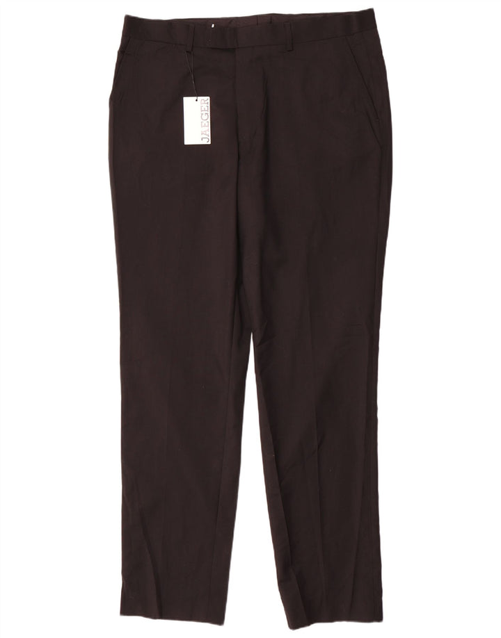 Ανδρικό παντελόνι Jaeger Slim Casual W38 L33 Μαύρο μάλλινο