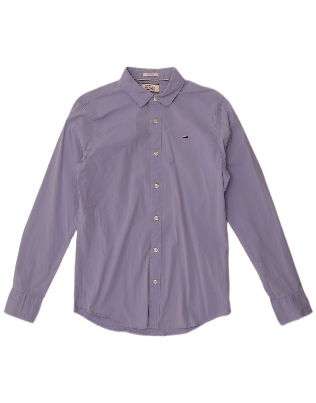 Ανδρικό πουκάμισο Tommy Hilfiger Slim Fit Μεσαίο μπλε βαμβακερό