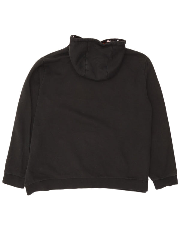 Ανδρικό γραφικό κουκούλα Lacoste Jumper Size 9 4XL Μαύρο βαμβακερό