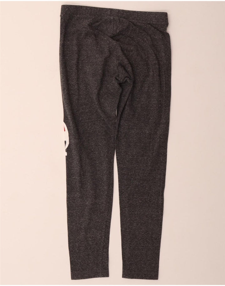 CHAMPION Womens Graphic Leggings UK 8 Small Grey