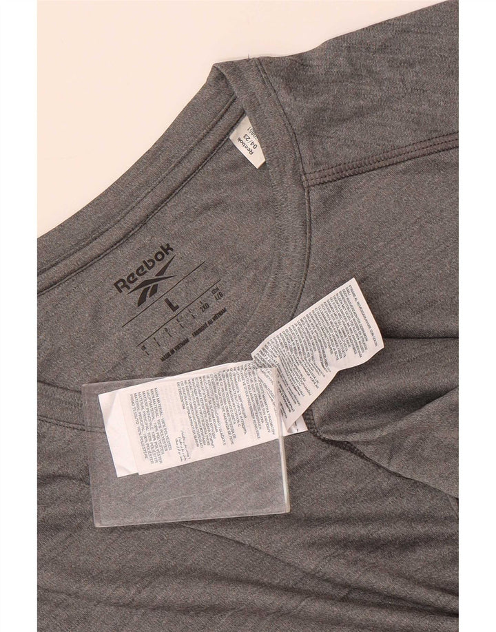 Ανδρικό T-Shirt Reebok Top Large Grey Polyester