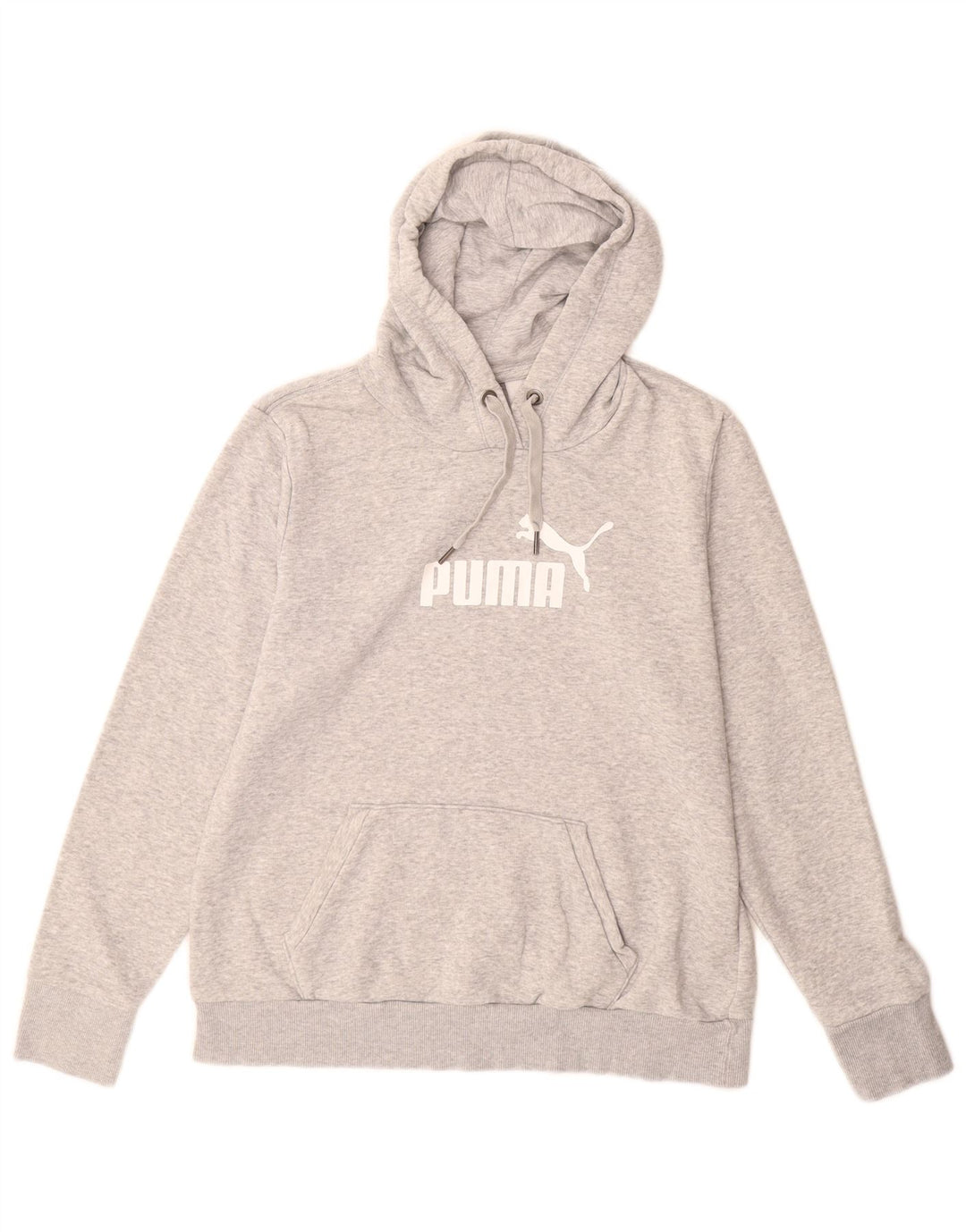 Puma Γυναικείο Graphic Hoodie Jumper UK 16 Large γκρι βαμβακερό