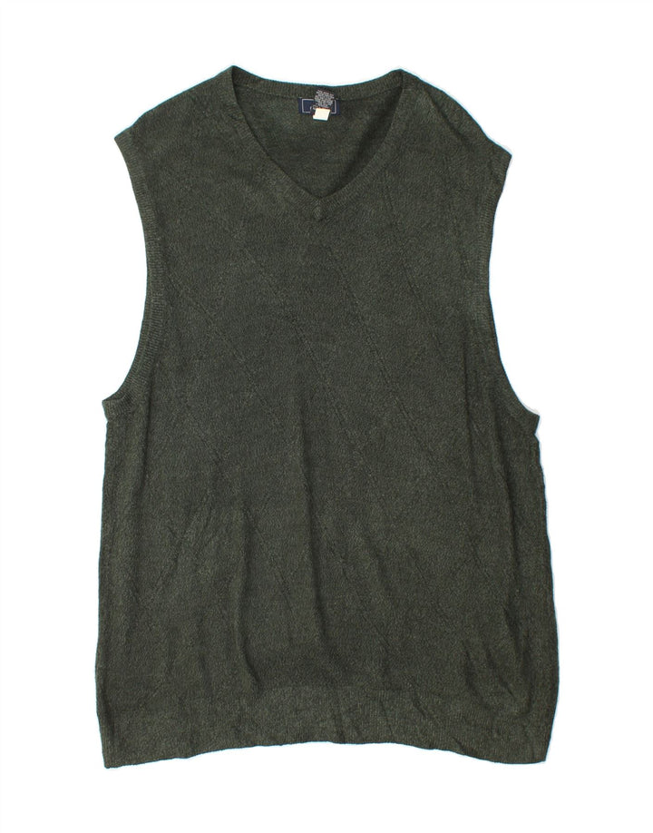 DOCKERS Mens Vest Tank Top 2XL Green Acrylic Vintage Dockers and Second-Hand Dockers from Messina Hembry 