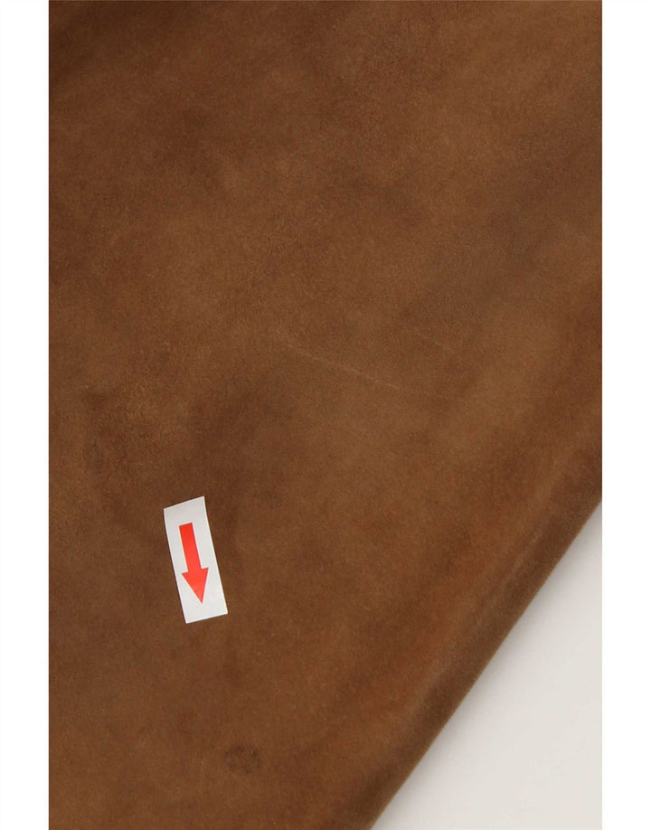 Vintage Γυναικεία Suede Φούστα W26 Small Beige