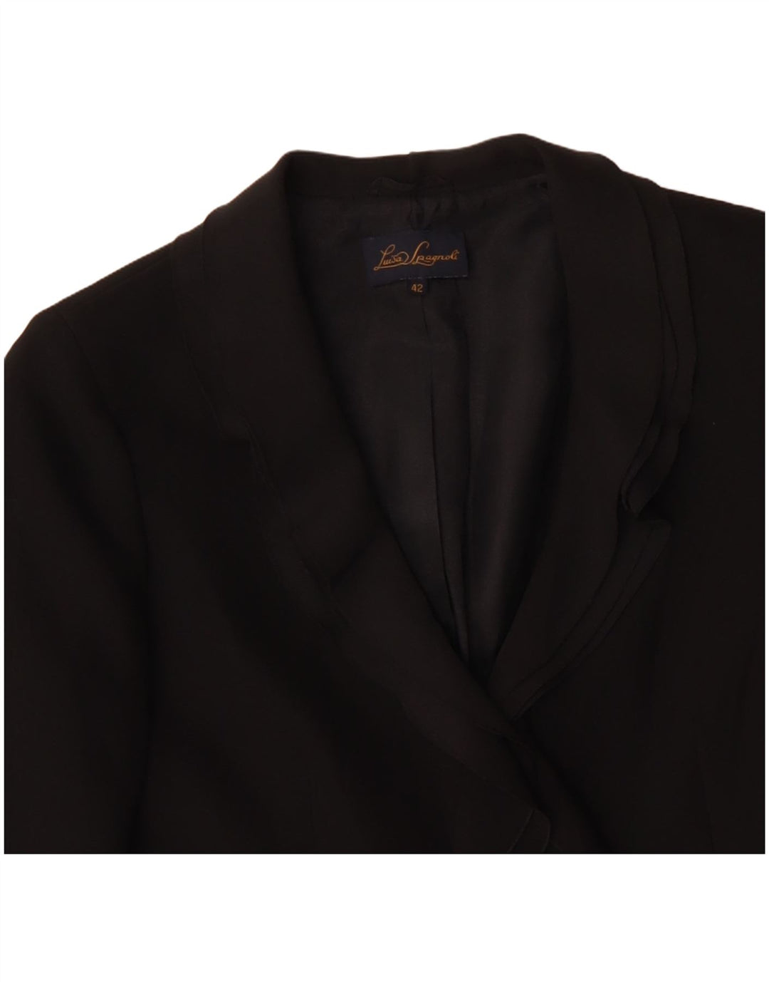 LUISA SPAGNOLI Γυναικείο μπλέιζερ με 2 κουμπιά μπουφάν IT 42 μεσαίο μαύρο πολυεστέρα