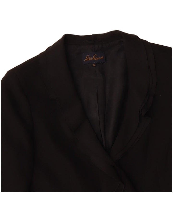 LUISA SPAGNOLI Γυναικείο μπλέιζερ με 2 κουμπιά μπουφάν IT 42 μεσαίο μαύρο πολυεστέρα