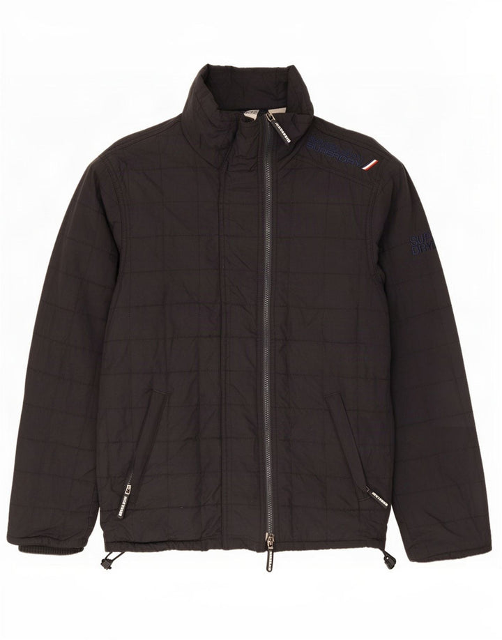 Ανδρικό μπουφάν με επένδυση Superdry UK 38 Medium Black Nylon