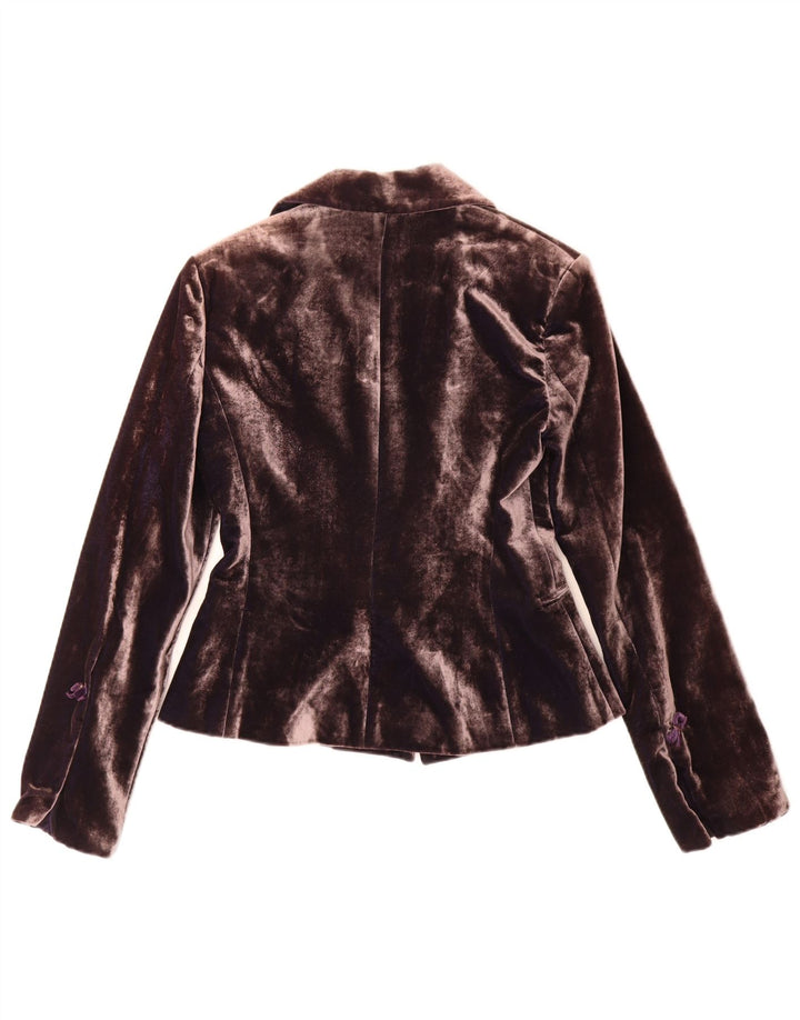 Sonia Fortuna γυναικείο βελούδινο σακάκι με 1 κουμπί IT 42 Medium Purple