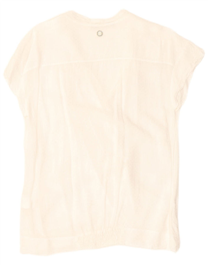GAUDI Womens Blouse Top IT 46 Large White Viscose