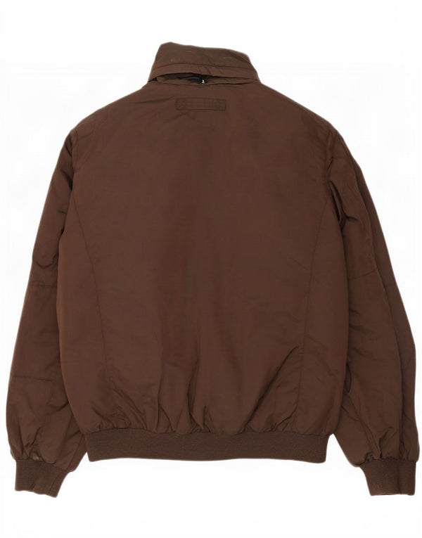 Fordocks Mens Hooded Bomber Jacket UK 46 3XL Brown Nylon