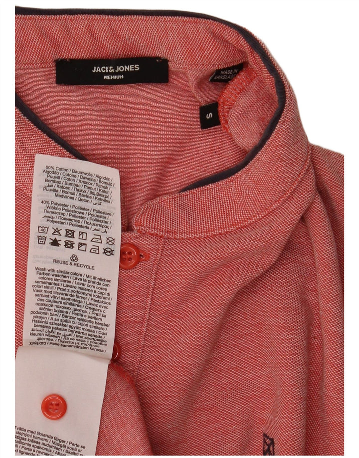 Ανδρικό μπλουζάκι πόλο Jack & Jones, μικρό κόκκινο βαμβακερό