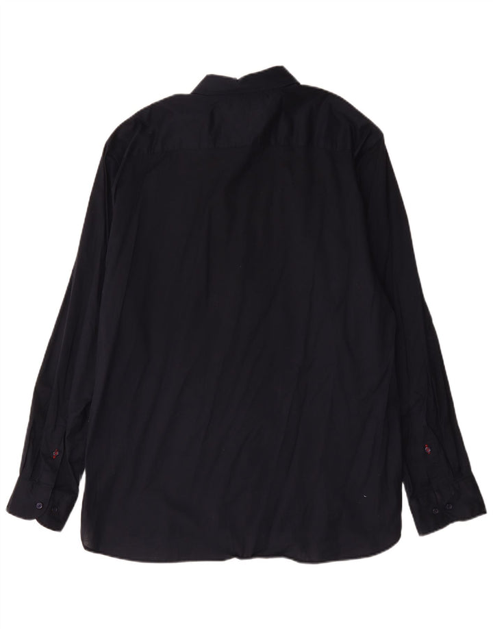 Tommy Hilfiger Ανδρικό πουκάμισο κανονικής εφαρμογής 2XL Navy Blue βαμβακερό