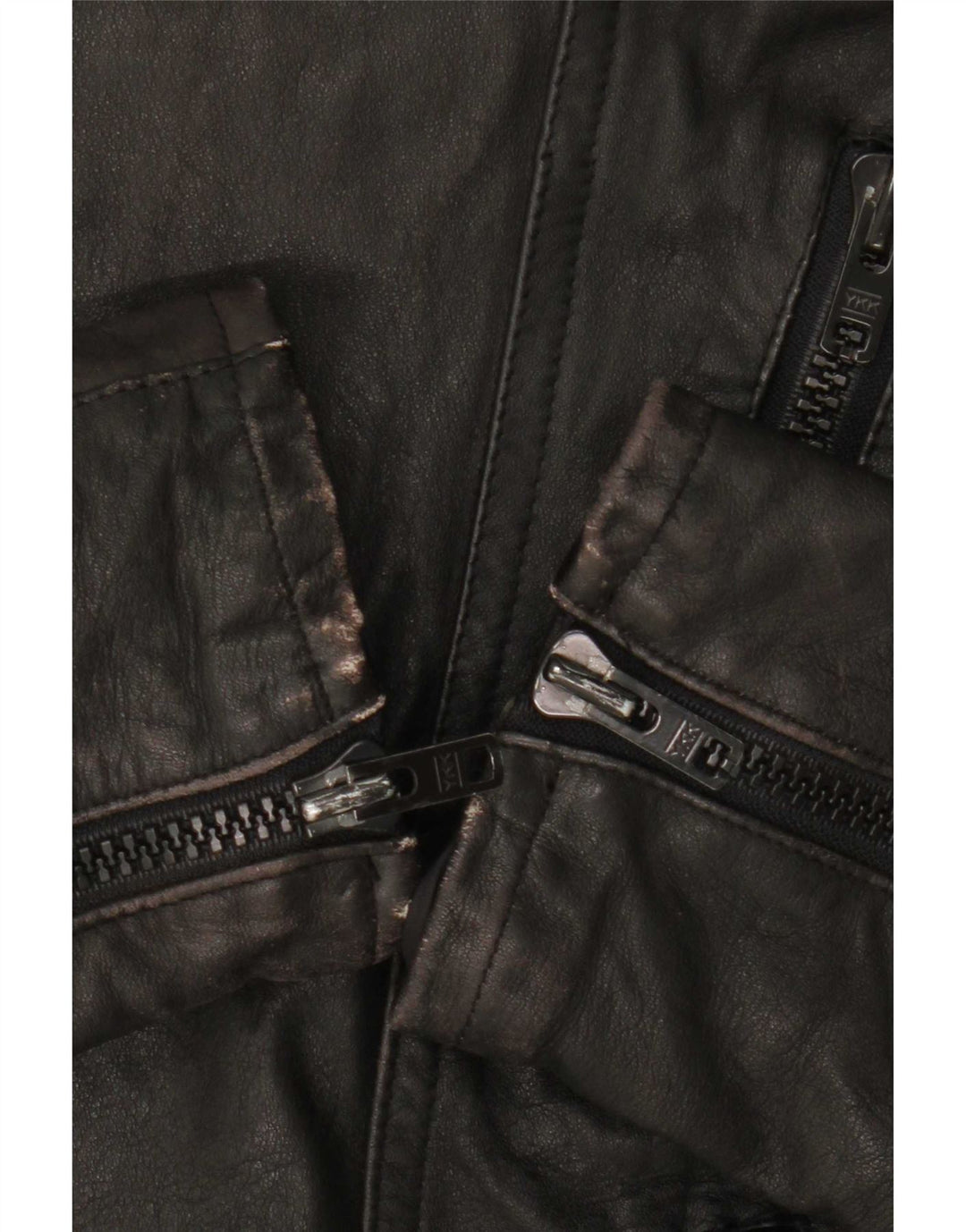 Vintage Ανδρικό Δερμάτινο Μπουφάν Biker IT 50 Large Μαύρο