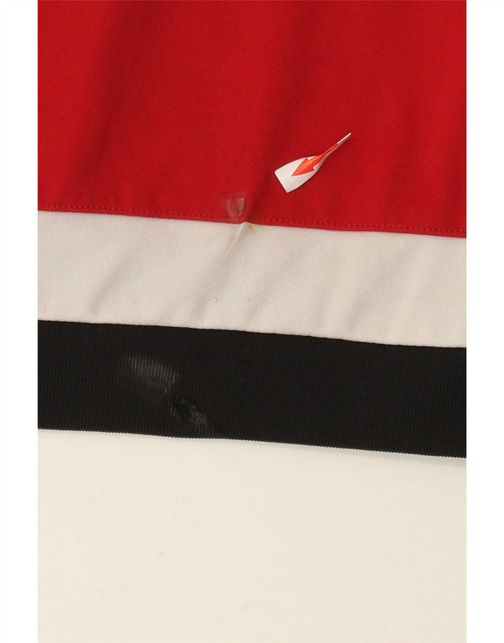 Ανδρικό τοπ Adidas Μακρύ μανίκι 2XL Κόκκινο Colourblock Πολυεστέρας