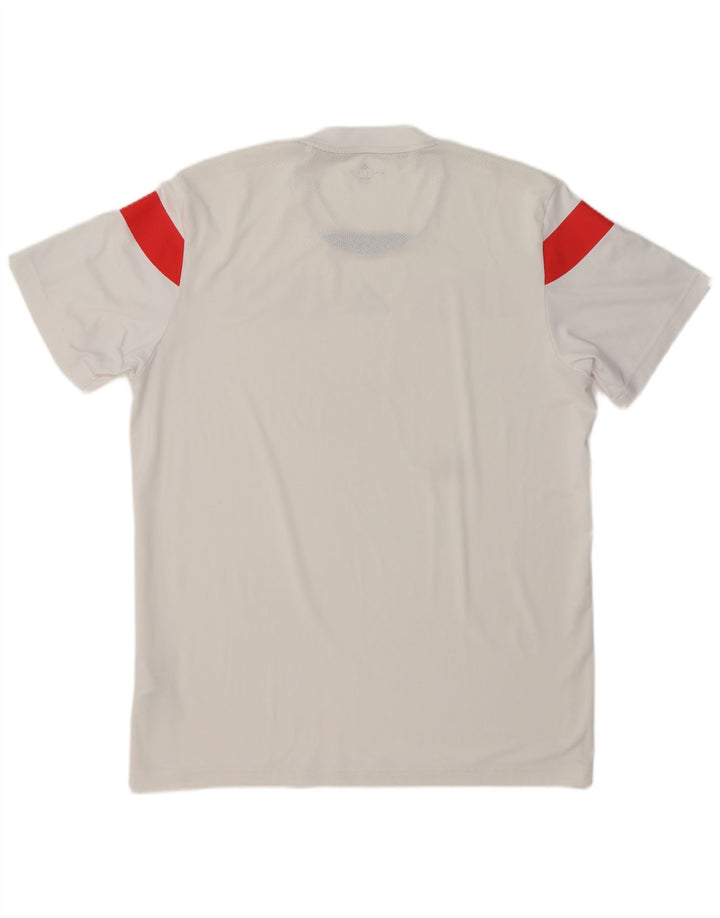 Ανδρικό γραφικό μπλουζάκι Adidas Climacool Top Large White Colorblock Πολυεστέρας