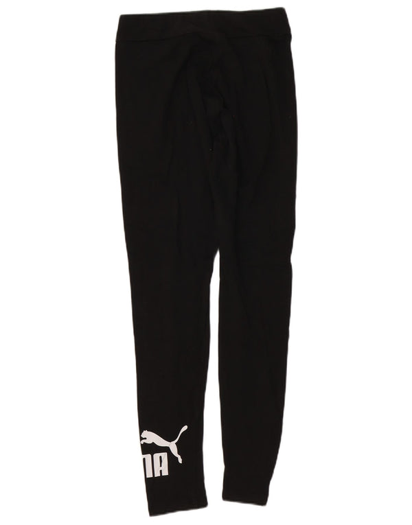 Puma Womens Graphic Leggings UK 10 Small Black Sports