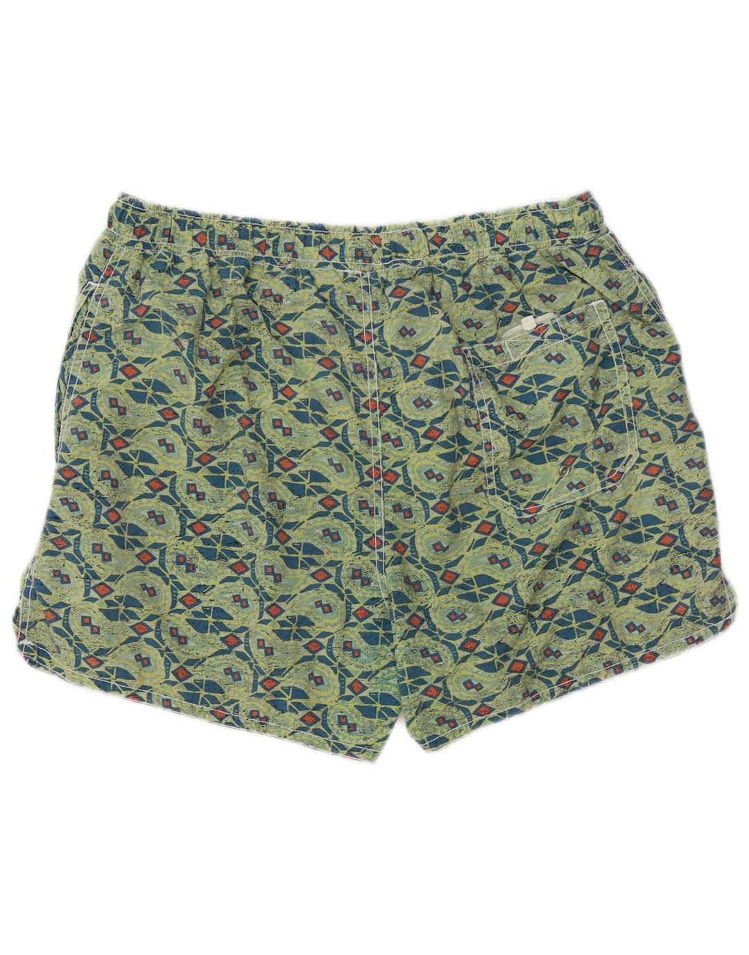 SANTO STEFANO Ανδρικό σορτς κολύμβησης Μεσαίου πράσινου γεωμετρικού πολυαμιδίου