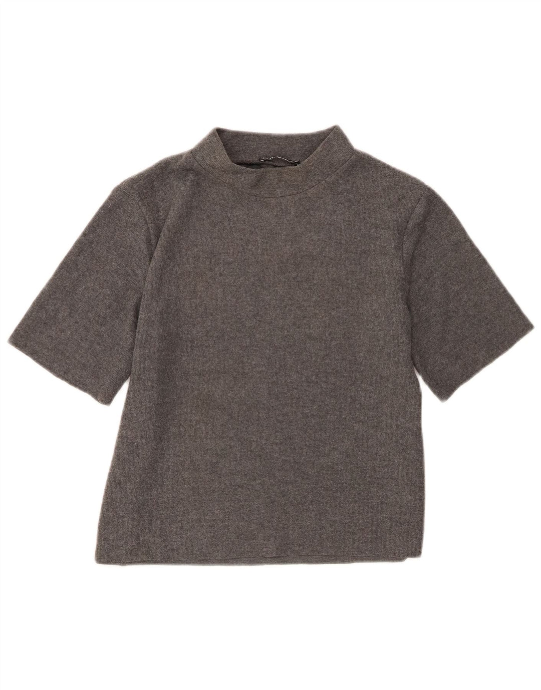 Zara Γυναικείο T-Shirt Top UK 14 Large Grey Polyester