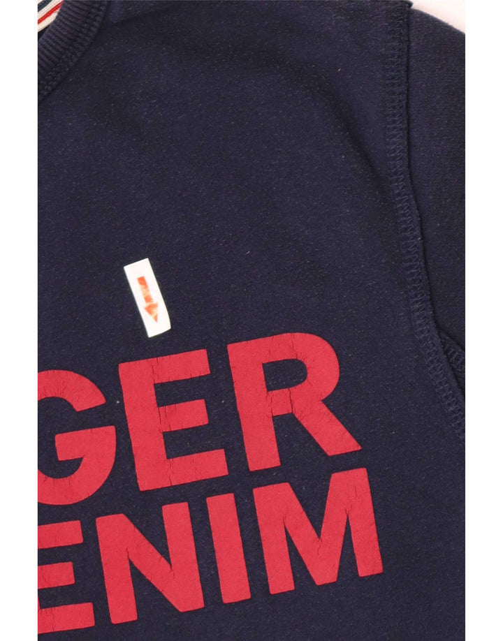 Γραφικό ανδρικό φούτερ Tommy Hilfiger Jumper Medium Navy Blue Cotton