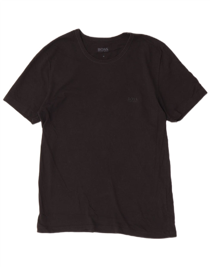 Ανδρικό T-Shirt Hugo Boss Τοπ μεσαίο μαύρο βαμβακερό