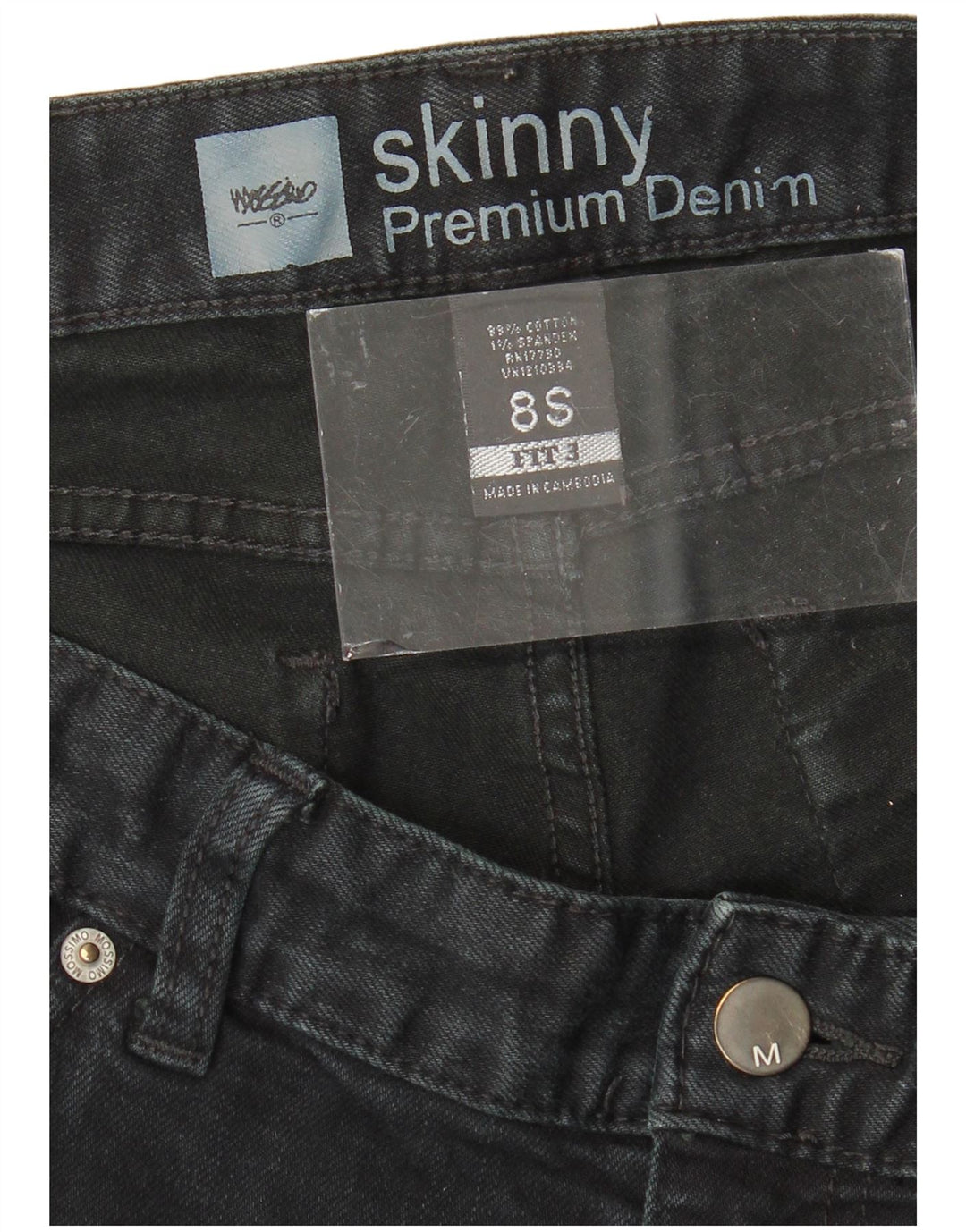 Mossimo Γυναικεία Skinny Jeans Χαμηλή Μέση US 8 Medium W34 L30 Γκρι βαμβακερό