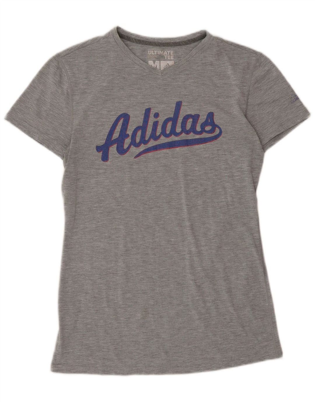 Γυναικείο γραφικό T-Shirt Adidas Top UK 12 Medium Grey Polyester