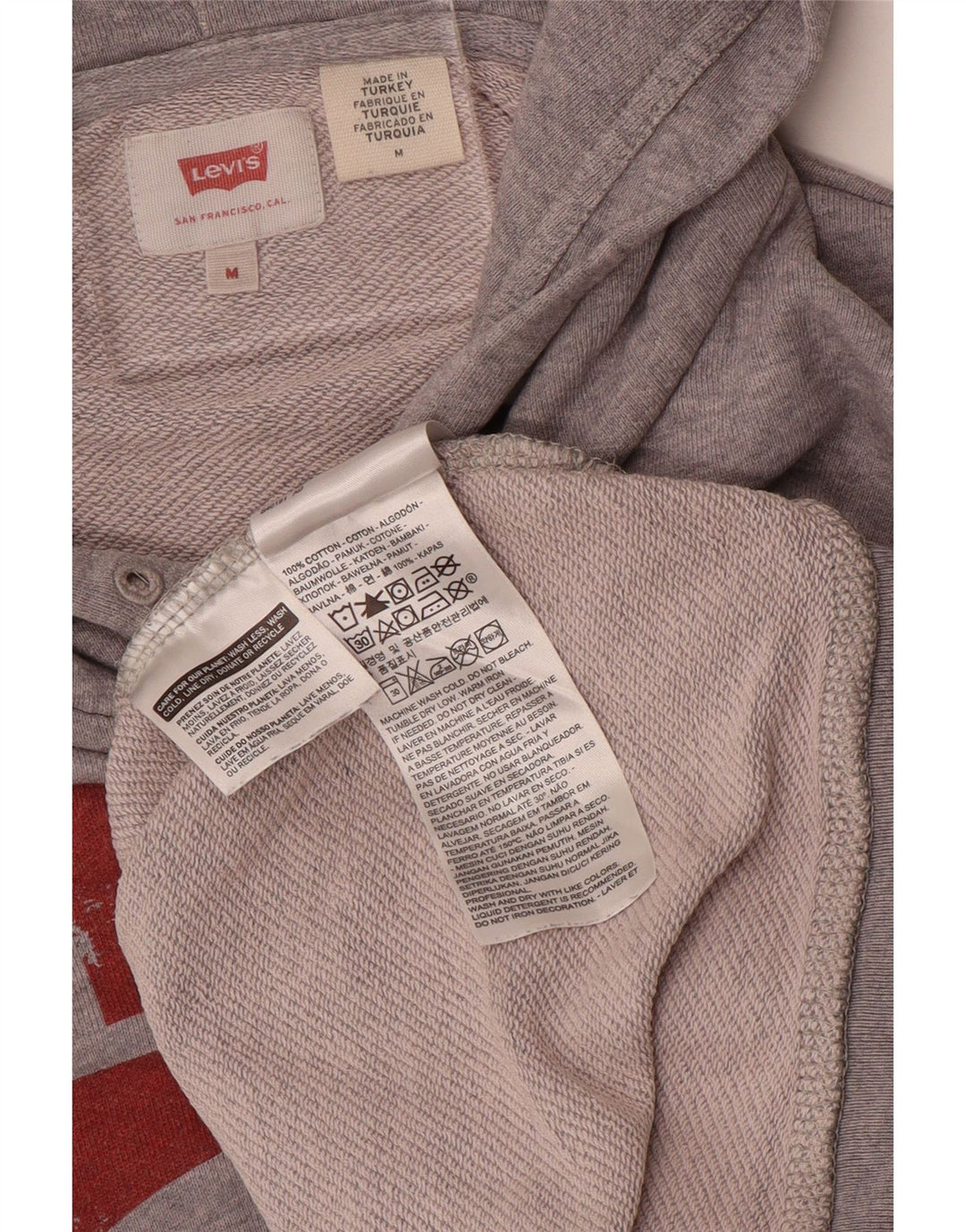 Ανδρικό γραφικό κουκούλα Levi's, μεσαίο γκρι βαμβακερό
