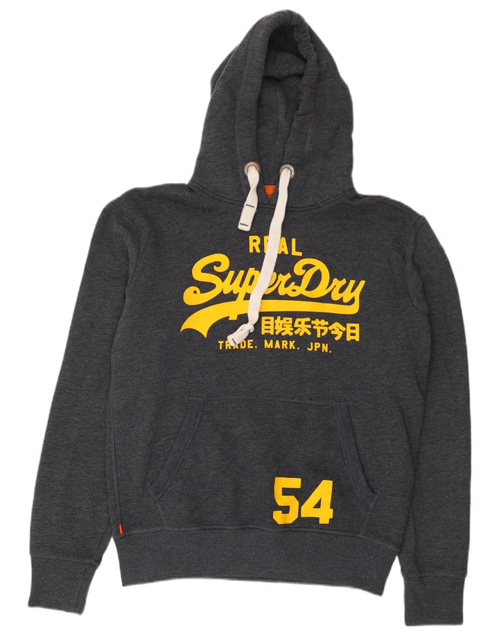 Ανδρικό γραφικό κουκούλα Superdry, μεσαίο γκρι βαμβακερό