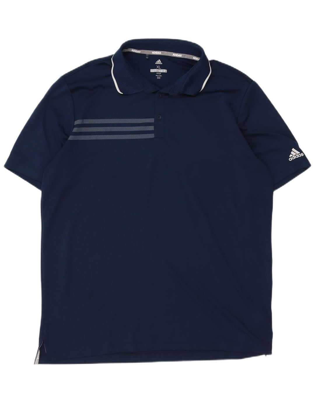 Ανδρικό μπλουζάκι πόλο ADIDAS XL Navy Blue Polyester
