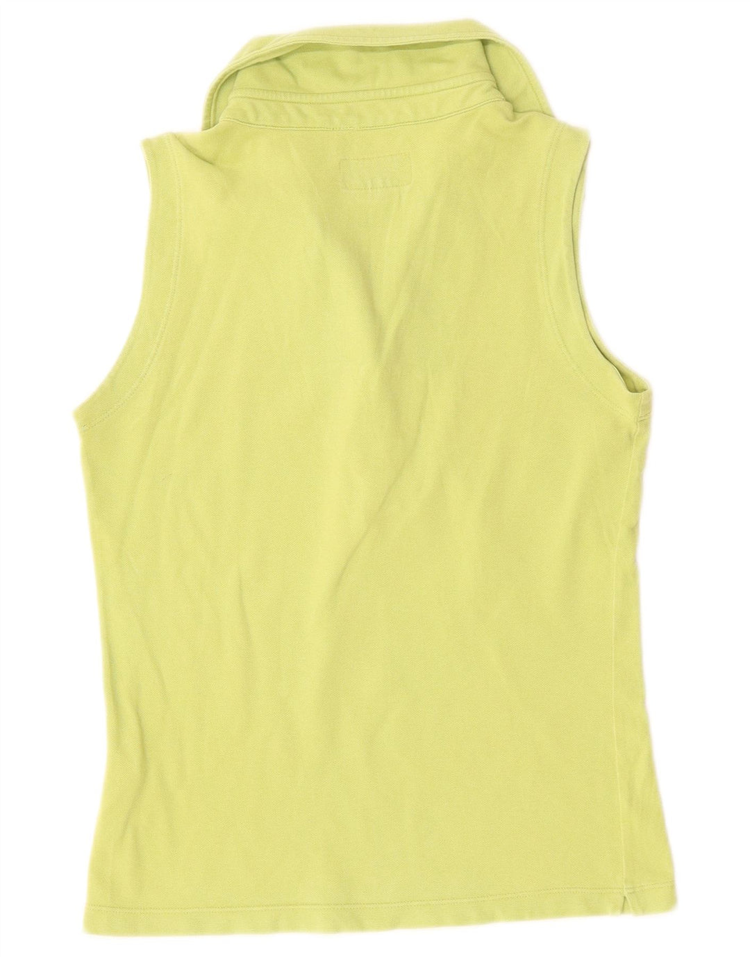 MARLBORO CLASSICS Γυναικείο αμάνικο μπλουζάκι πόλο UK 14 μεγάλο πράσινο βαμβακερό