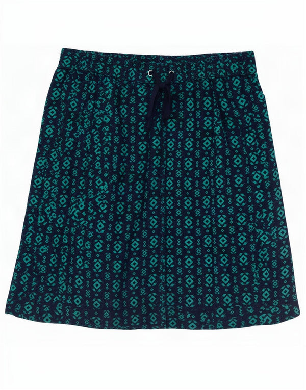 Marks & Spencer Γυναικεία φούστα A-Line UK 12 Medium W30 Navy Blue Geometric
