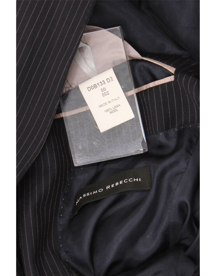 Massimo Rebecchi Ανδρικό μπλέιζερ με 2 κουμπιά μπουφάν UK 38 Medium Navy Blue ριγέ