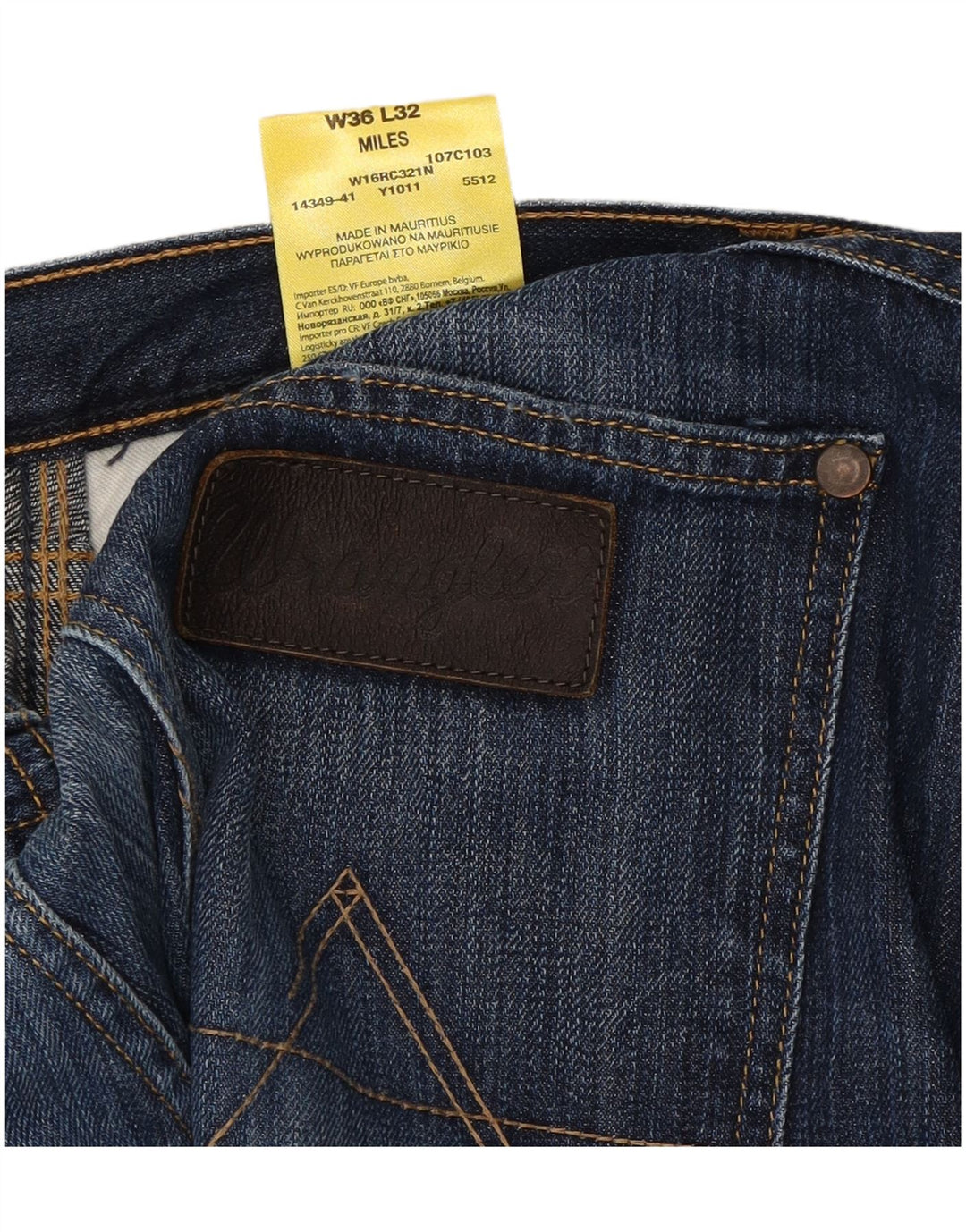 WRANGLER Womens Miles Bootcut Jeans W36 L32 Blue Cotton